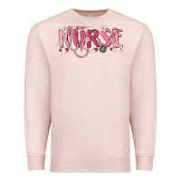 Pale Pink nurse breast cancer awareness Premium Sweatshirt - MaliasSmallBusiness