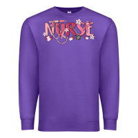 Purple nurse breast cancer awareness Premium Sweatshirt - MaliasSmallBusiness