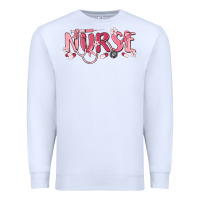White nurse breast cancer awareness Premium Sweatshirt - MaliasSmallBusiness