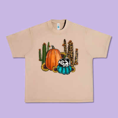 Sunflower Cactus Pumpkin Fall Urban Heavy Tee Designed By Ranaportraitstore