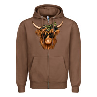 Chestnut camouflage long haired cow Zipper Hoodie - Jasminsmagicworld