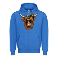 True Royal camouflage long haired cow Zipper Hoodie - Jasminsmagicworld