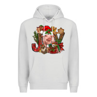 Dove Grey joy christmas with pig bbs Premium Hoodie - BundleAndBundleShop