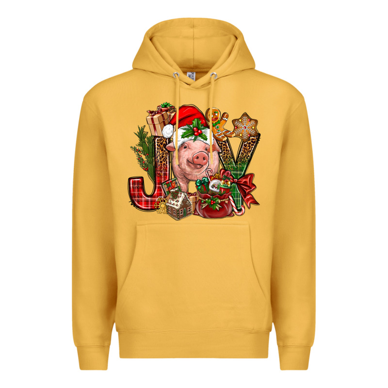 Joy Christmas With Pig Bbs Premium Hoodie by BundleAndBundleShop | Teevron