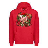 Red joy christmas with pig bbs Premium Hoodie - BundleAndBundleShop
