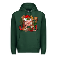 Sports Green joy christmas with pig bbs Premium Hoodie - BundleAndBundleShop