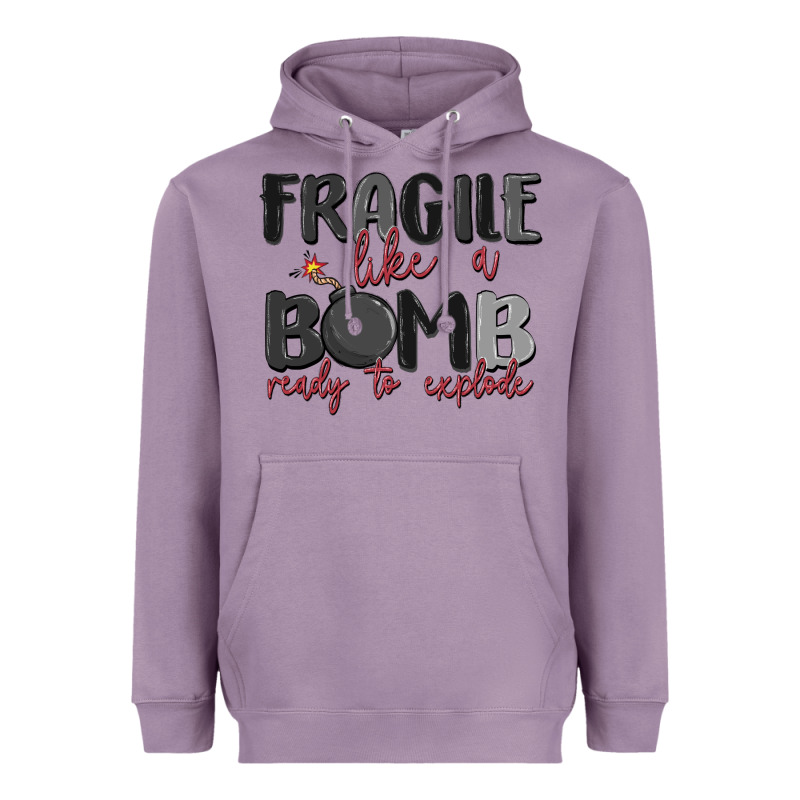 Fragile Like A Bomb Ready To Explode Heavyweight Hoodie by MaliasSmallBusiness | Teevron