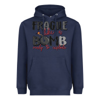 Navy fragile like a bomb ready to explode Heavyweight Hoodie - MaliasSmallBusiness