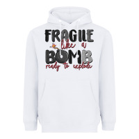 White fragile like a bomb ready to explode Heavyweight Hoodie - MaliasSmallBusiness