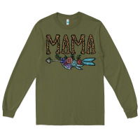 Army Green mama Long Sleeve Tee - CowhideDigitalArt