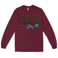 Burgundy mama Long Sleeve Tee - CowhideDigitalArt