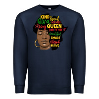 Navy black woman africa silhouette Premium Sweatshirt - MaliasSmallBusiness