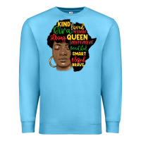 Ocean Blue black woman africa silhouette Premium Sweatshirt - MaliasSmallBusiness