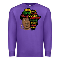 Purple black woman africa silhouette Premium Sweatshirt - MaliasSmallBusiness