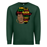 Sports Green black woman africa silhouette Premium Sweatshirt - MaliasSmallBusiness