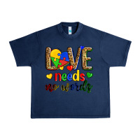 Navy love needs no words Urban Heavy Tee - Zillion Design Studio