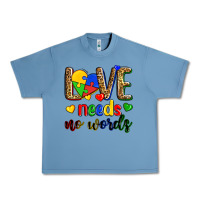Pebble Blue love needs no words Urban Heavy Tee - Zillion Design Studio