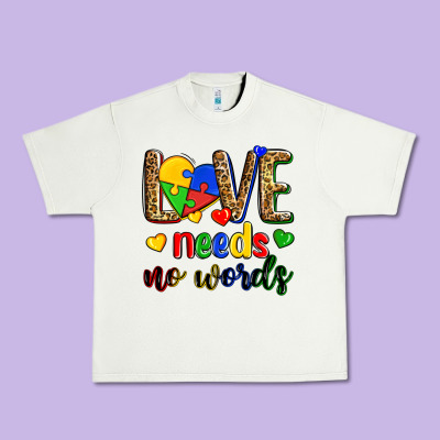 Love Needs No Words Urban Heavy Tee Designed By Zillion Design Studio