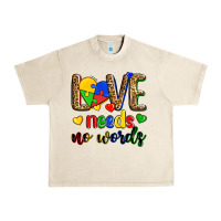 Sandshell love needs no words Urban Heavy Tee - Zillion Design Studio