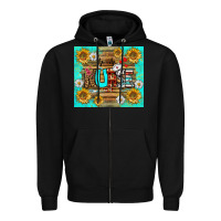 Black sunflower and daisy nurse tumbler Zipper Hoodie - BundleAndBundleShop