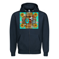 Navy sunflower and daisy nurse tumbler Zipper Hoodie - BundleAndBundleShop