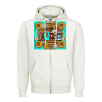 Oatmeal Heather sunflower and daisy nurse tumbler Zipper Hoodie - BundleAndBundleShop