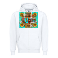 White sunflower and daisy nurse tumbler Zipper Hoodie - BundleAndBundleShop