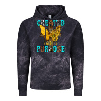 Cloud Black created with a purpose Vintage Hoodie - texasbilliewilder