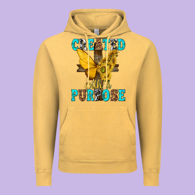 Created With A Purpose Vintage Hoodie Designed By Texasbilliewilder