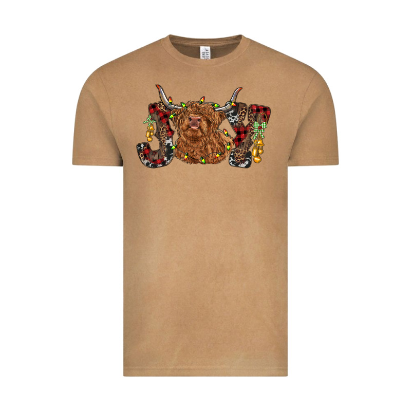 Joy Highland Cow Vintage Tee by RanaPortraitStore | Teevron