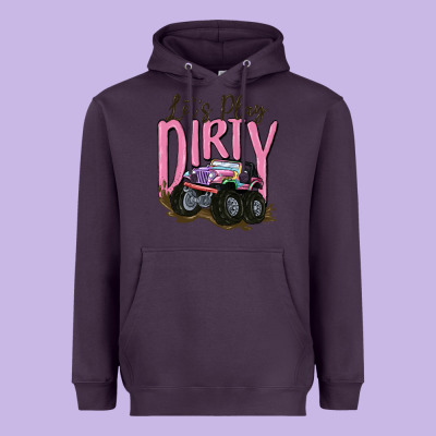 Let's Play Dirty Heavyweight Hoodie Designed By Maliassmallbusiness