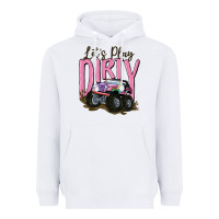 White let's play dirty Heavyweight Hoodie - MaliasSmallBusiness