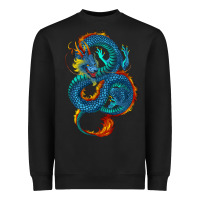Black Blue dragon Heavyweight Sweatshirt - RanaPortraitStore