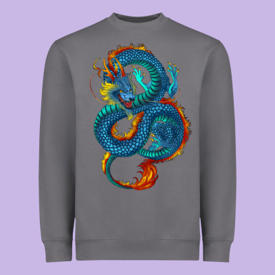 Heavyweight Sweatshirt Blue dragon