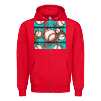 Red baseball Zipper Hoodie - JahusDesignShop