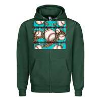 Sports Green baseball Zipper Hoodie - JahusDesignShop