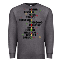 Charcoal Heather black history Premium Sweatshirt - MaliasSmallBusiness
