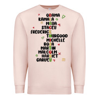 Pale Pink black history Premium Sweatshirt - MaliasSmallBusiness
