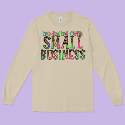Minding My Own Small Bussiness Long Sleeve Tee Designed By Cowhidedigitalart