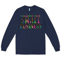 Navy minding my own small bussiness Long Sleeve Tee - CowhideDigitalArt