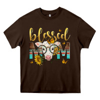 Chocolate Brown Western Blessed Mom Baby Calf Heavy Core Tee - LillyAllenDesigns