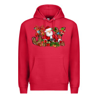 Cardinal joy christmas with santa bbs Premium Hoodie - BundleAndBundleShop
