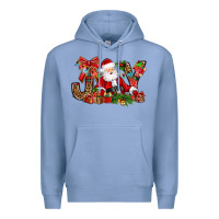 Colony Blue joy christmas with santa bbs Premium Hoodie - BundleAndBundleShop