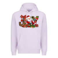 Lilac joy christmas with santa bbs Premium Hoodie - BundleAndBundleShop