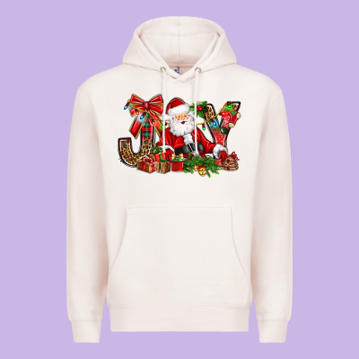 Joy Christmas With Santa Bbs Premium Hoodie Designed By Bundleandbundleshop