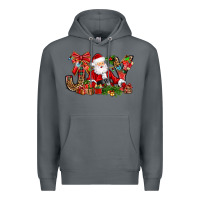 Rock joy christmas with santa bbs Premium Hoodie - BundleAndBundleShop