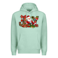 Seafoam joy christmas with santa bbs Premium Hoodie - BundleAndBundleShop