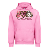 Fuchsia Pink Peace Love Shih Tzu Urban Hoodie - Bettercallsaul