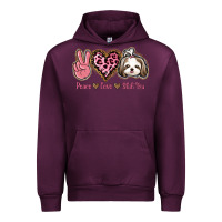 Mauve Wine Peace Love Shih Tzu Urban Hoodie - Bettercallsaul