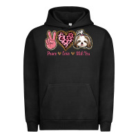 Pigment Black Peace Love Shih Tzu Urban Hoodie - Bettercallsaul